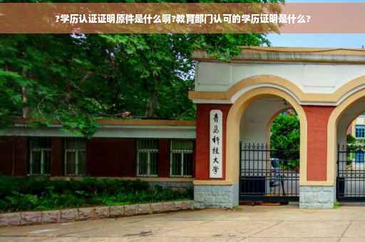 ?学历认证证明原件是什么啊?教育部门认可的学历证明是什么?