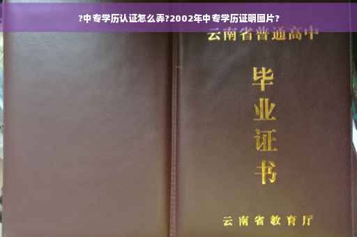 ?中专学历认证怎么弄?2002年中专学历证明图片?