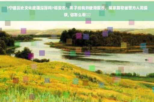 ?宁德历史文化底蕴深厚吗?福安市：男子持有并使用假币，冤家路窄被警方人赃俱获, 你怎么看⚡️