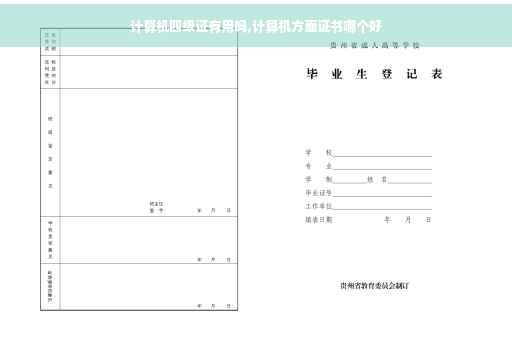 计算机四级证有用吗,计算机方面证书哪个好
