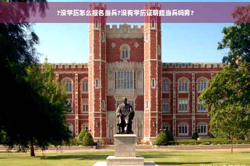 ?没学历怎么报名当兵?没有学历证明能当兵吗男?