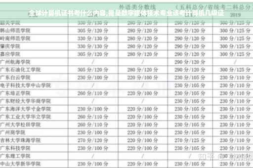 全球计算机证书考什么内容,我是数字媒体技术专业该考计算机几级证