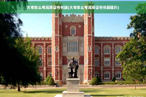 大专怎么考高级证书书籍(大专怎么考高级证书书籍图片)