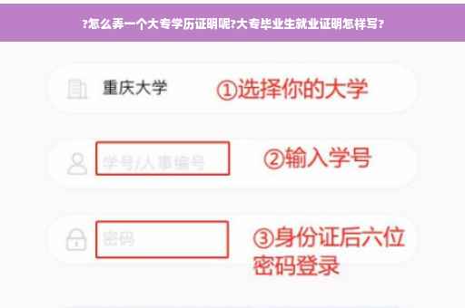 ?怎么弄一个大专学历证明呢?大专毕业生就业证明怎样写?