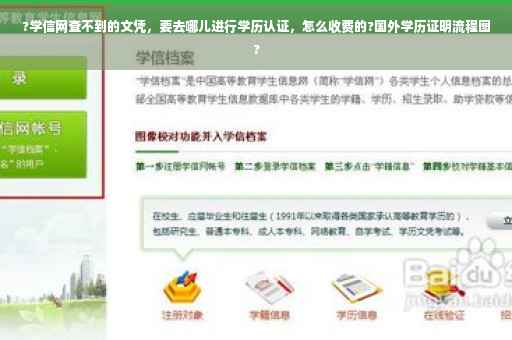 ?学信网查不到的文凭，要去哪儿进行学历认证，怎么收费的?国外学历证明流程图?