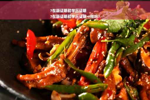 ?在籍证明和学历证明
?在籍证明和学历证明一样吗?