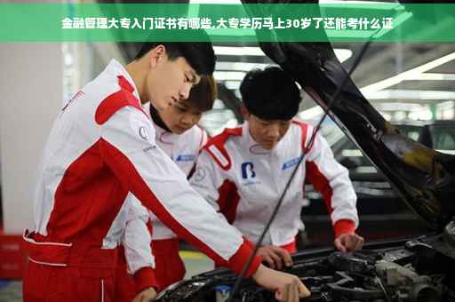 金融管理大专入门证书有哪些,大专学历马上30岁了还能考什么证