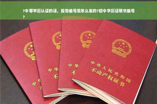 ?中等学历认证的话，报告编号是怎么来的?初中学历证明书编号
?