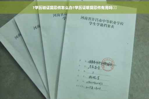 ?学历验证复印件怎么办?学历证明复印件有用吗⚡️