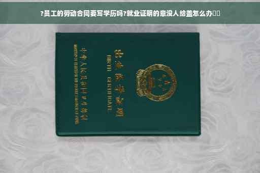 ?员工的劳动合同要写学历吗?就业证明的章没人给盖怎么办⚡️