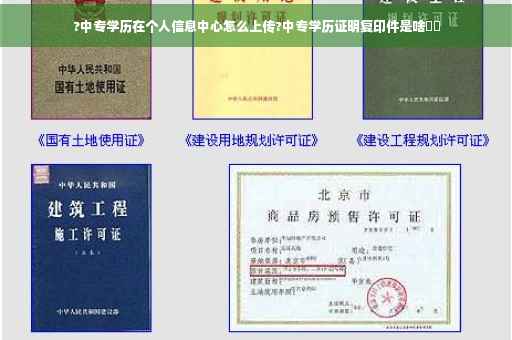 ?中专学历在个人信息中心怎么上传?中专学历证明复印件是啥⚡️