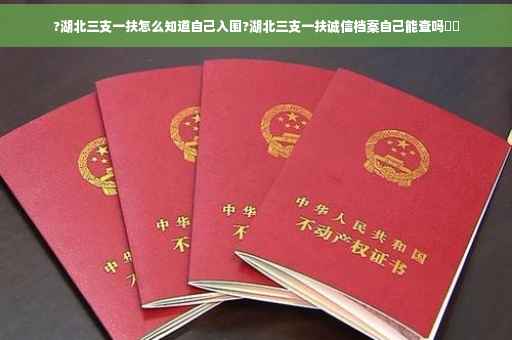 ?湖北三支一扶怎么知道自己入围?湖北三支一扶诚信档案自己能查吗⚡️