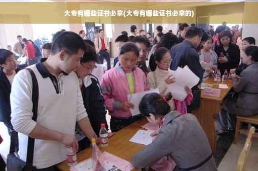 大专有哪些证书必拿(大专有哪些证书必拿的)
