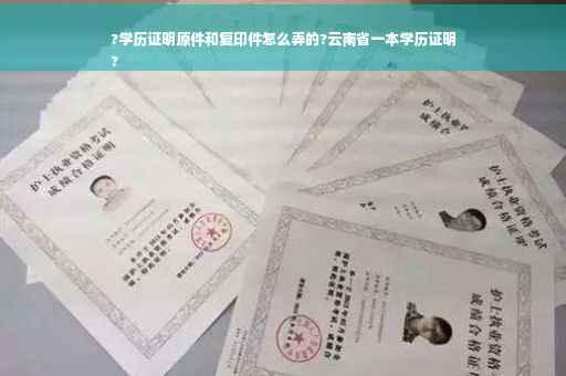 ?学历证明原件和复印件怎么弄的?云南省一本学历证明
?