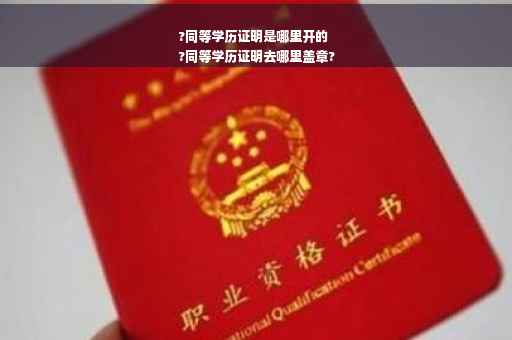 ?同等学历证明是哪里开的
?同等学历证明去哪里盖章?
