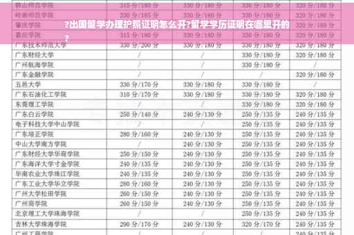 ?出国留学办理护照证明怎么开?留学学历证明在哪里开的
?