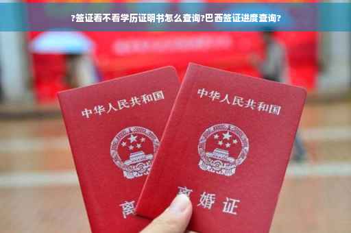 ?签证看不看学历证明书怎么查询?巴西签证进度查询?