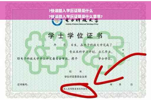 ?快速输入学历证明是什么
?快速输入学历证明是什么意思?