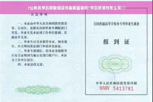 ?公务员学历获取保证书需要盖章吗?学历承诺书怎么写⚡️