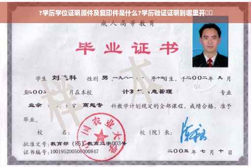 ?学历学位证明原件及复印件是什么?学历验证证明到哪里开⚡️