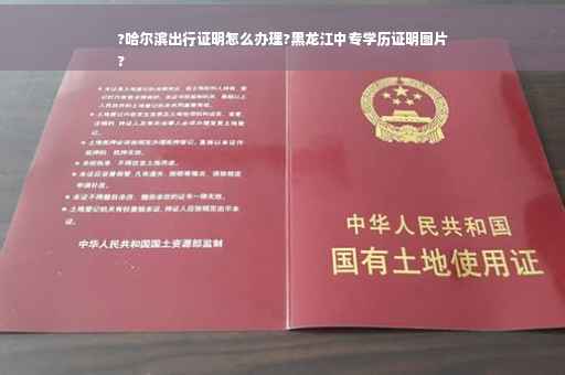 ?哈尔滨出行证明怎么办理?黑龙江中专学历证明图片
?