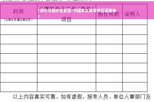 ?序伦书院毕业前景?书院怎么填写学历证明表
?