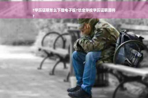 ?学历证明怎么下载电子版?毕业学校学历证明原件
?
