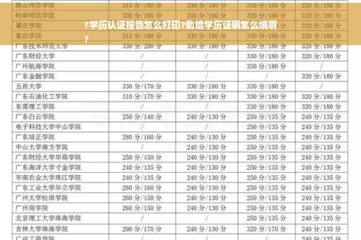 ?学历认证报告怎么打印?助培学历证明怎么填啊
?
