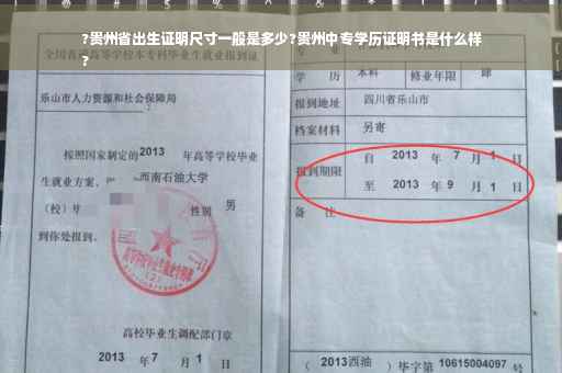 ?贵州省出生证明尺寸一般是多少?贵州中专学历证明书是什么样
?