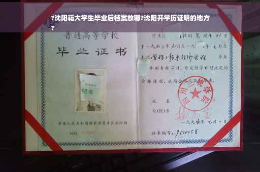 ?沈阳籍大学生毕业后档案放哪?沈阳开学历证明的地方
?