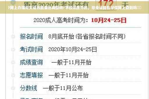 ?网上办理论文证书能查出真假吗?学校是民办的，毕业证能在学信网上查到吗⚡️