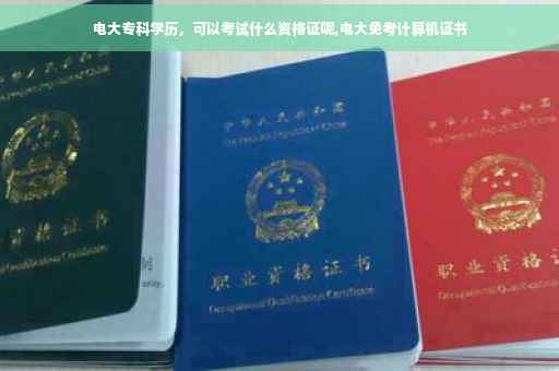 电大专科学历，可以考试什么资格证呢,电大免考计算机证书