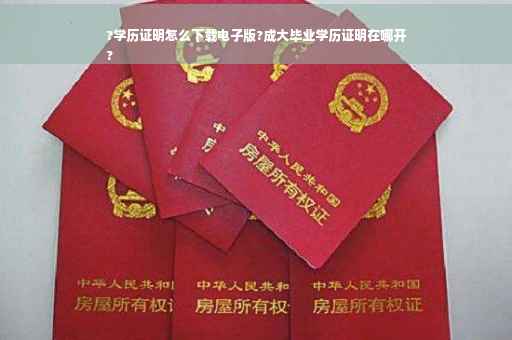 ?学历证明怎么下载电子版?成大毕业学历证明在哪开
?