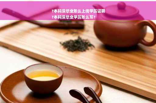 ?本科没毕业怎么上传学历证明
?本科没毕业学历怎么写?