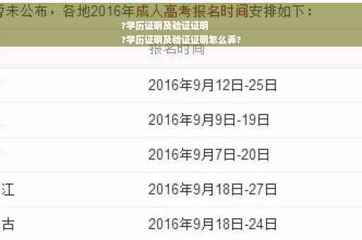 ?学历证明及验证证明
?学历证明及验证证明怎么弄?