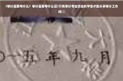 ?审计需要考什么？审计需要考什么证?只有审计专业毕业的学生才能从事审计工作吗⚡️