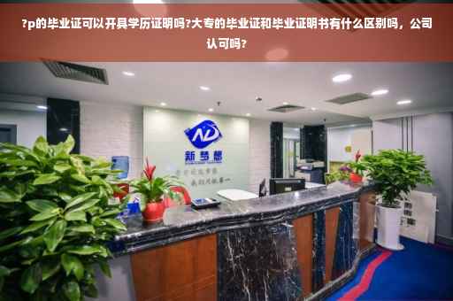 ?p的毕业证可以开具学历证明吗?大专的毕业证和毕业证明书有什么区别吗，公司认可吗?