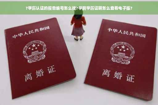 ?学历认证的报告编号怎么找?学前学历证明怎么查看电子版?