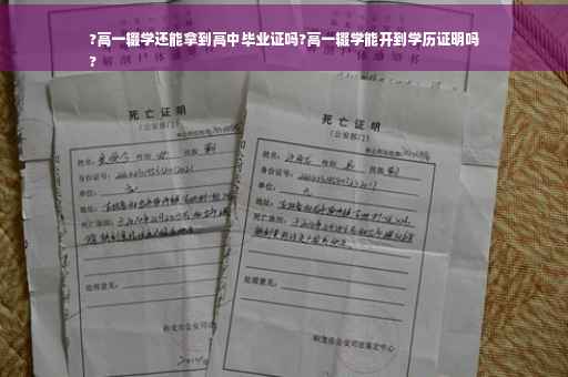 ?高一辍学还能拿到高中毕业证吗?高一辍学能开到学历证明吗
?