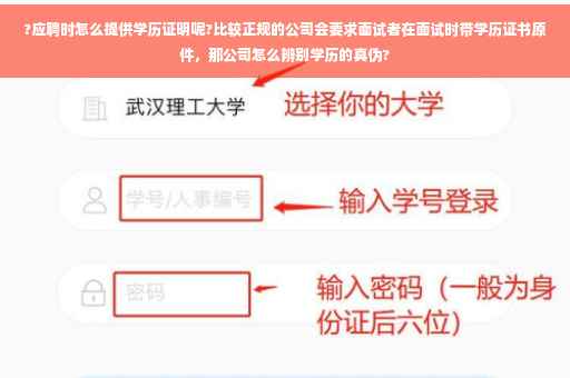 ?应聘时怎么提供学历证明呢?比较正规的公司会要求面试者在面试时带学历证书原件，那公司怎么辨别学历的真伪?