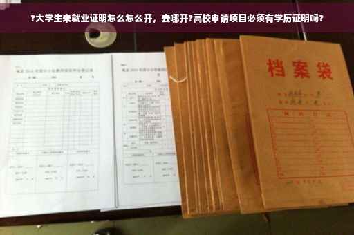 ?大学生未就业证明怎么怎么开，去哪开?高校申请项目必须有学历证明吗?