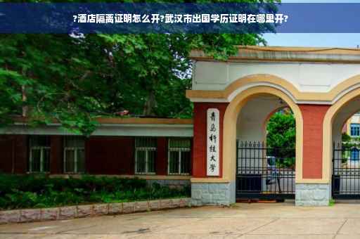 ?酒店隔离证明怎么开?武汉市出国学历证明在哪里开?