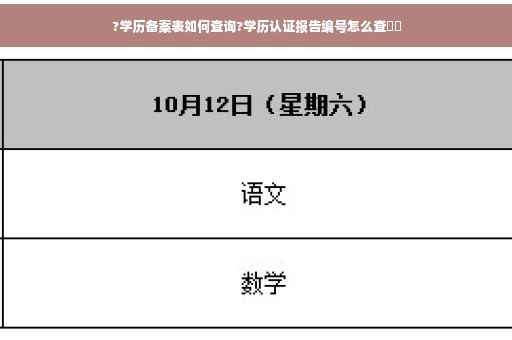 ?学历备案表如何查询?学历认证报告编号怎么查⚡️