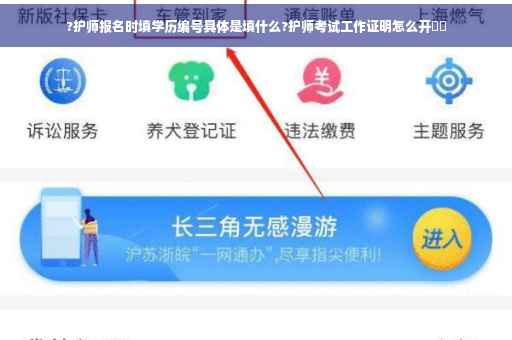 ?护师报名时填学历编号具体是填什么?护师考试工作证明怎么开⚡️