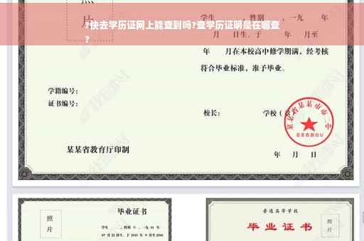 ?快去学历证网上能查到吗?查学历证明是在哪查
?