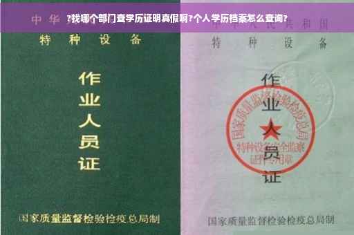 ?找哪个部门查学历证明真假啊?个人学历档案怎么查询?