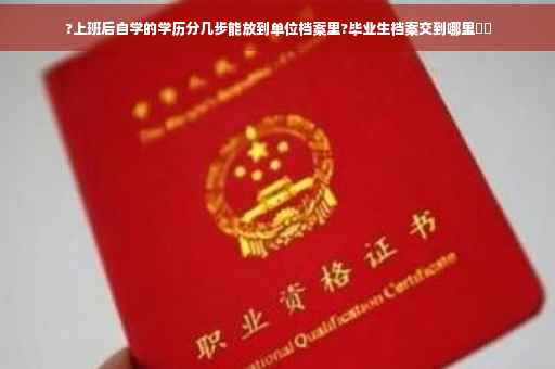 ?上班后自学的学历分几步能放到单位档案里?毕业生档案交到哪里⚡️
