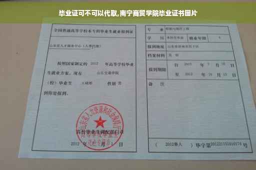 毕业证可不可以代取,南宁商贸学院毕业证书图片