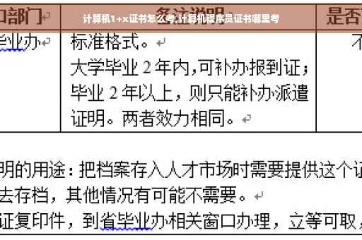 计算机1+x证书怎么考,计算机程序员证书哪里考