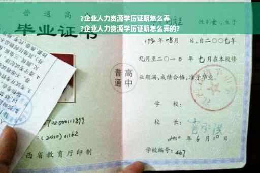 ?企业人力资源学历证明怎么弄
?企业人力资源学历证明怎么弄的?